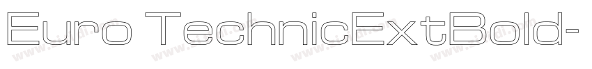Euro TechnicExtBold字体转换